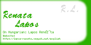 renata lapos business card